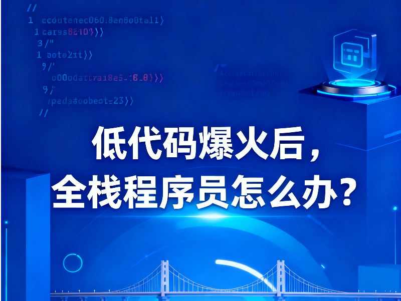 低代碼爆火后，全棧程序員怎么辦?